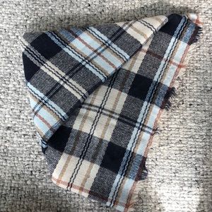 Plaid infinity scarf
